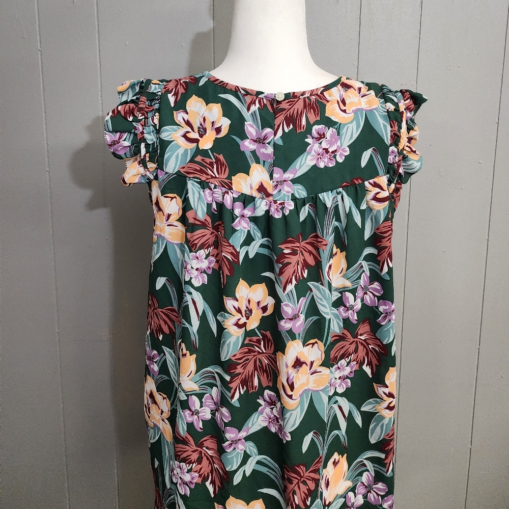 Loft Floral Print Blouse Tank Top - Picture 10 of 13